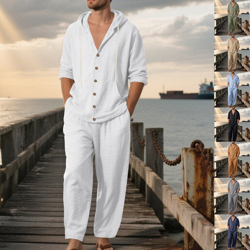 Herren lässiges Hoodie und Hose Set aus atmungsaktivem Material Echoarchiv