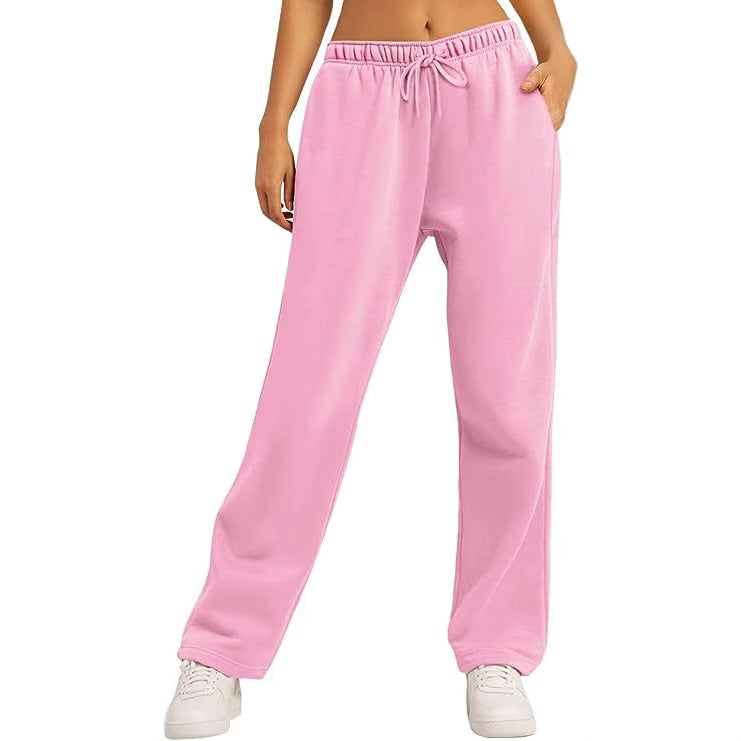Damen bequeme Sporthose mit elastischem Bund und praktischen Taschen Echoarchiv