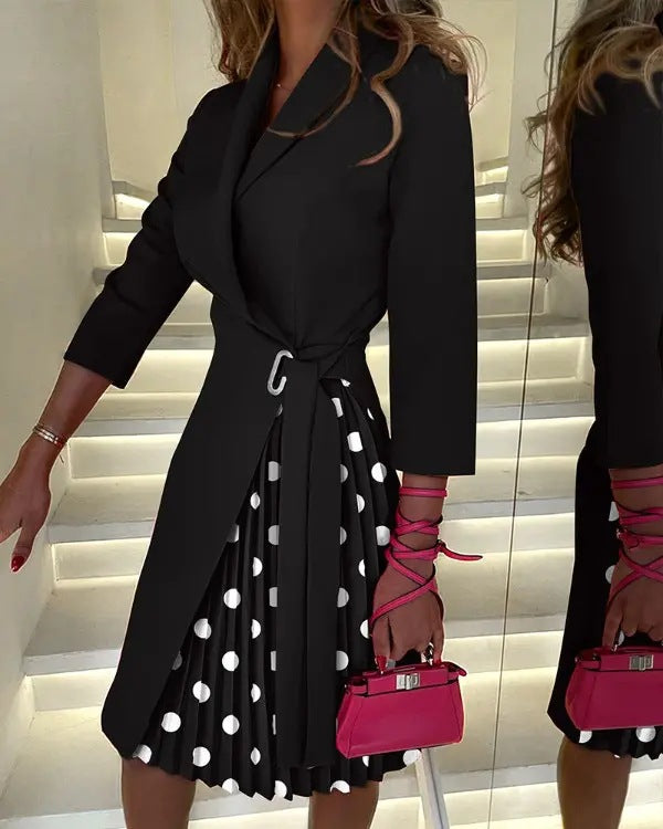 Damen nan Midikleid mit Wickeloptik, plissiertem Rock und tailliertem Gürtel Echo Archiv