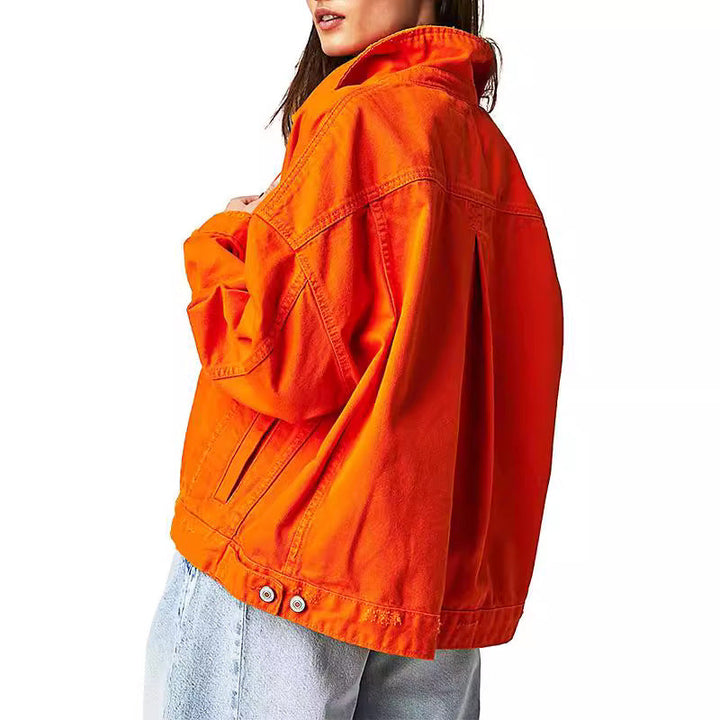 Damen lässige JEchoarchivnsjacke im Oversized-Stil mit dekorativen Fransen Echoarchiv