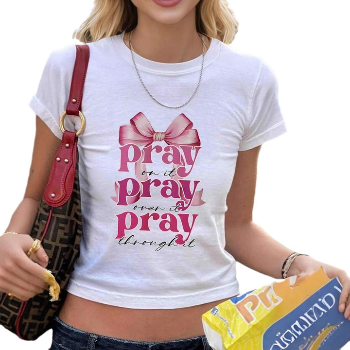 Damen ärmelloses T-Shirt mit inspirierendem Spruch und verspieltem Schleifenmotiv Echo Archiv