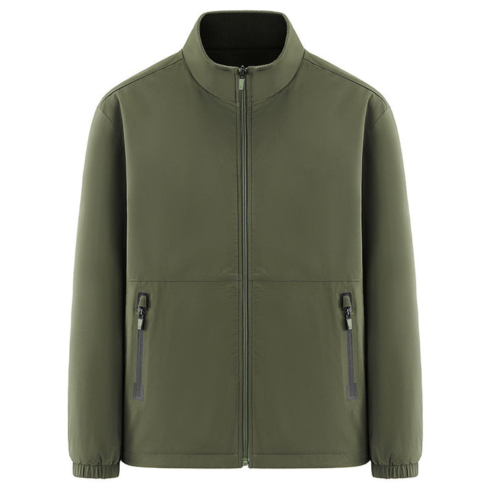 Herren Minimalistische technische Allwetter-Softshelljacke mit Stehkragen und wasserabweisenden Reißverschlüssen Echo Archiv