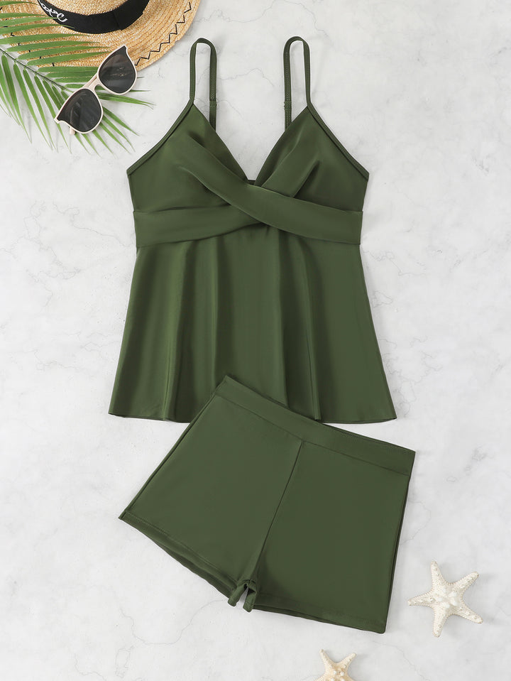 Damen Tankini-Set mit Polka-Dot-Muster und komfortablen Shorts Echo Archiv