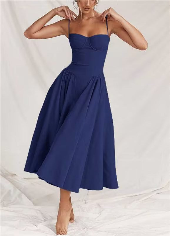 Damen Midi-Kleid mit elegantem Schnitt und komfortablen Trägern Echo Archiv