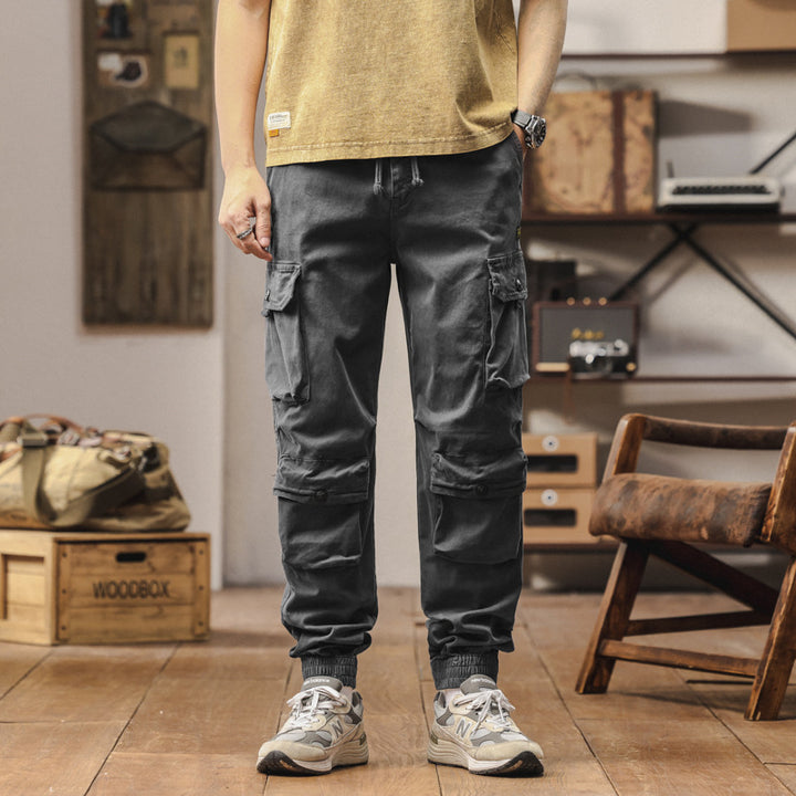 Herren komfortable Cargo-Hose mit elastischen Bündchen Echoarchiv