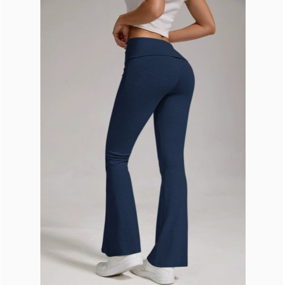 Damen nan hochgeschnittene Stretch-Flare-Yogahose mit formendem Bund Echo Archiv
