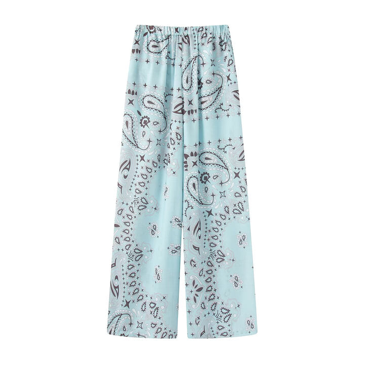 Damen Leichte Palazzo‑Schlafhose mit Paisley‑Print und elastischem Bund Echo Archiv