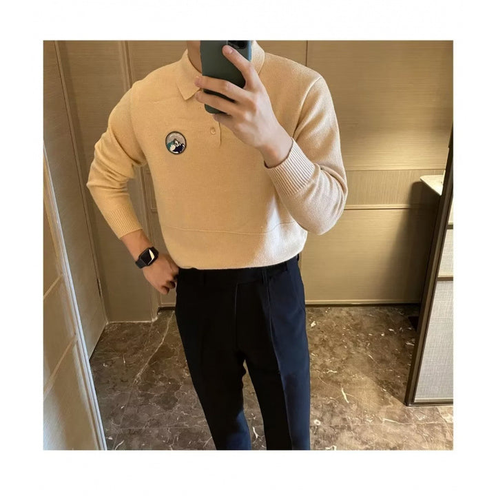 Herren lässiger Polo-Pullover aus hochwertigem Material Echoarchiv
