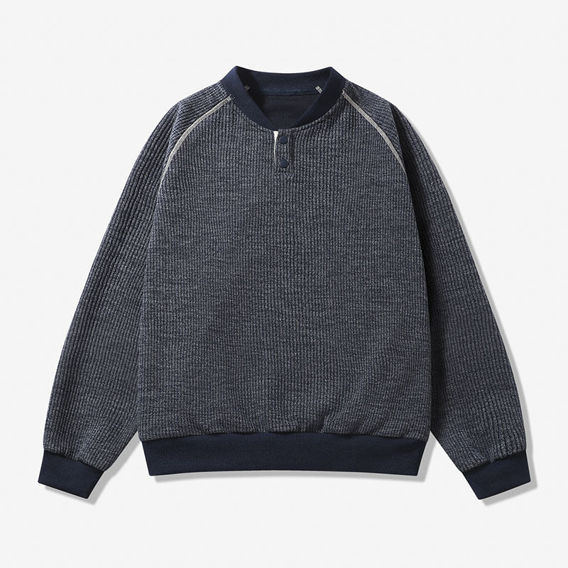 Herren Bequemer Sweater mit Stehkragen Echoarchiv