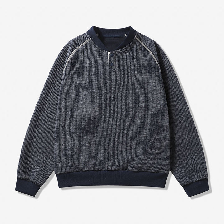 Herren Bequemer Sweater mit Stehkragen Echoarchiv