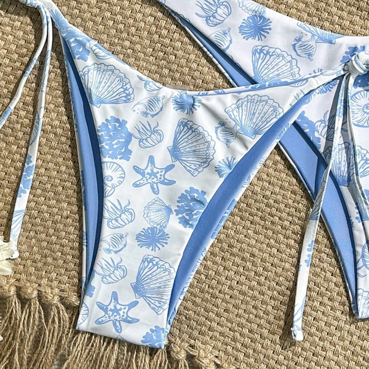 Damen hochwertiger Triangel-Bikini mit floralen Motiven Echo Archiv