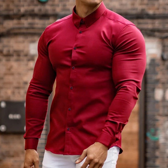Herren Elegantes Hemd mit körpernahem Schnitt Echoarchiv