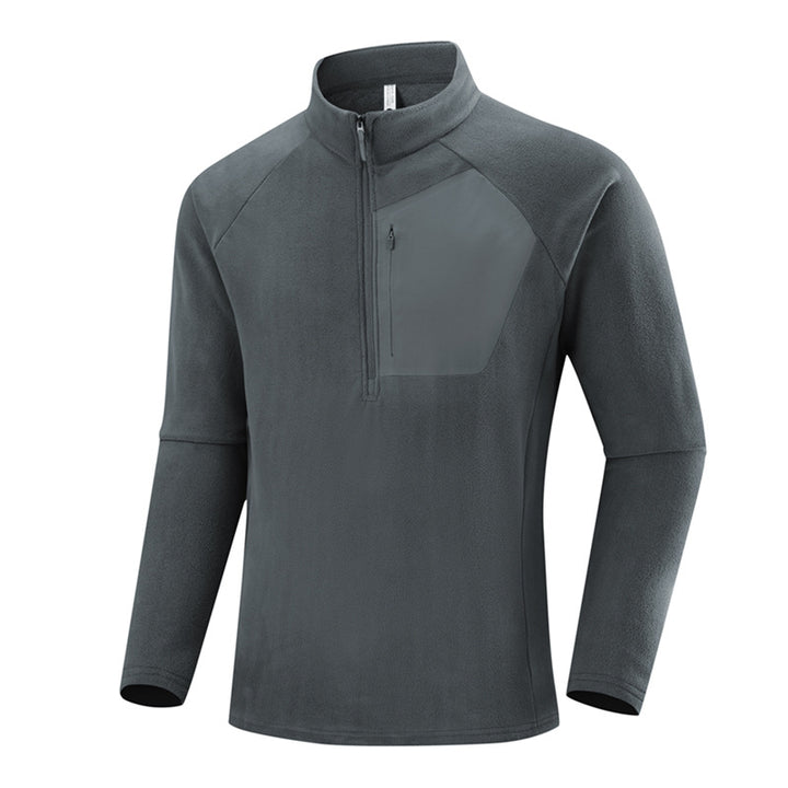 Herren Leichter Performance-Fleecepullover mit Viertel-Reißverschluss und Brusttasche Echo Archiv
