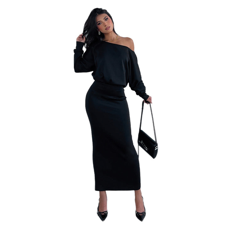 Damen nan figurbetontes Midikleid mit Fledermausärmeln und taillierter Passe Echo Archiv