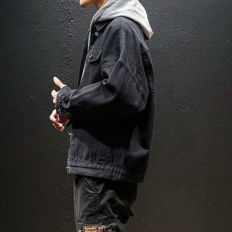 Herren Lässige Denimjacke mit Vintage-Details Echoarchiv