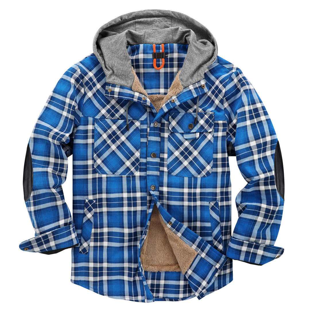 Herren Flanelljacke mit Kapuze und weichem Futter Echoarchiv