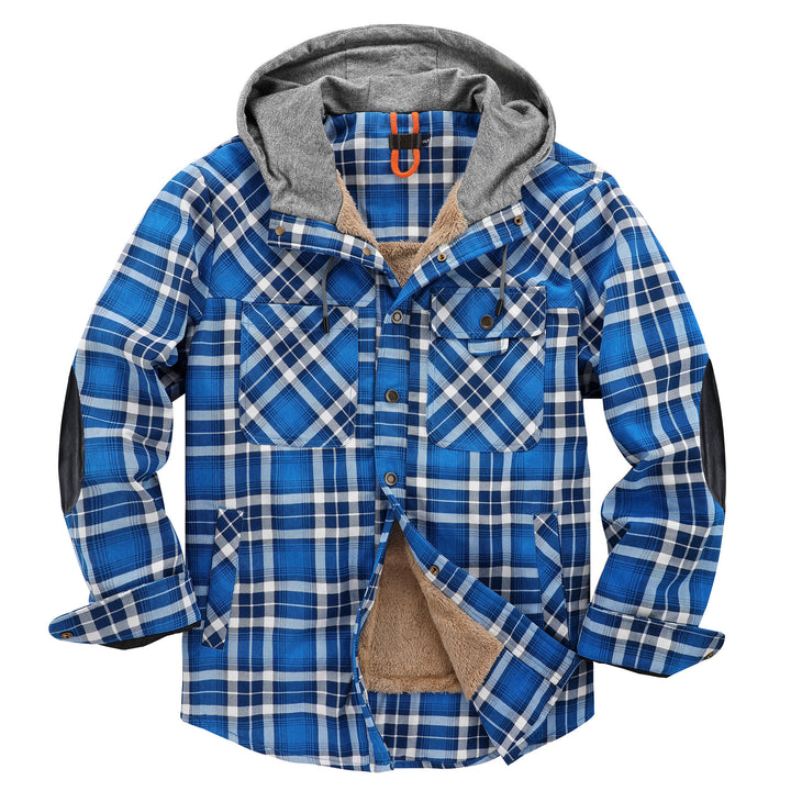 Herren Flanelljacke mit Kapuze und weichem Futter Echoarchiv