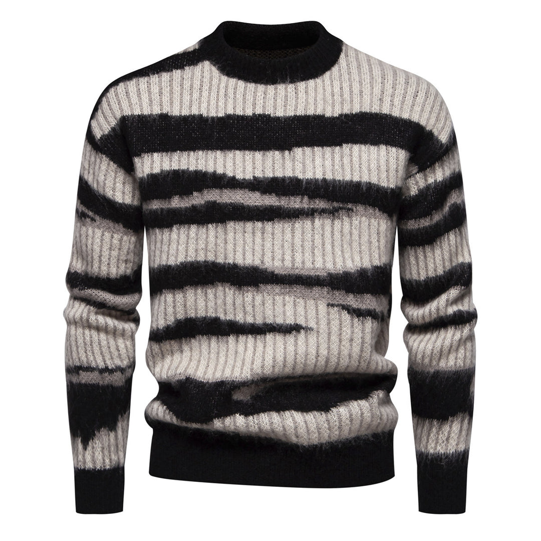Herren modischer Strickpullover mit einzigartigem Streifenmuster Echoarchiv