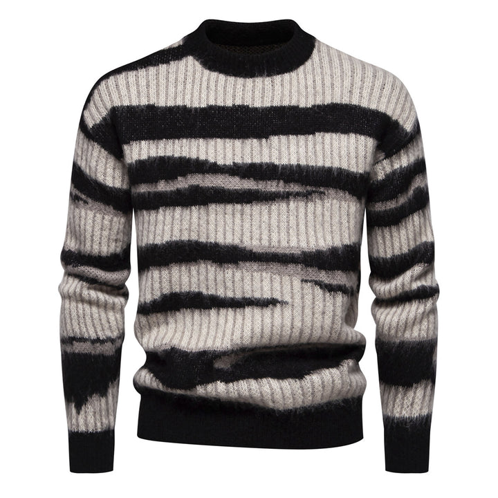Herren modischer Strickpullover mit einzigartigem Streifenmuster Echoarchiv