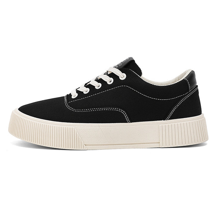 Unisex Leichter Canvas-Low-Top Sneaker mit dicker Plateau-Gummisohle – Norré