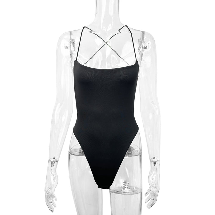 Damen Hochgeschnittenes Bade-Outfit mit schmalen Trägern Echo Archiv