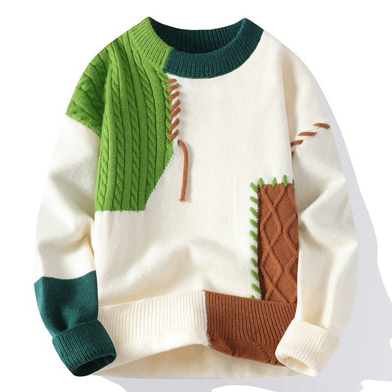 Unisex nan strukturierter Oversize-Strickpullover mit Zopfmuster und dekorativer Steppnaht Echo Archiv