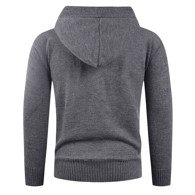 Herren modischer Kapuzenpullover mit Knopfdetail Echoarchiv