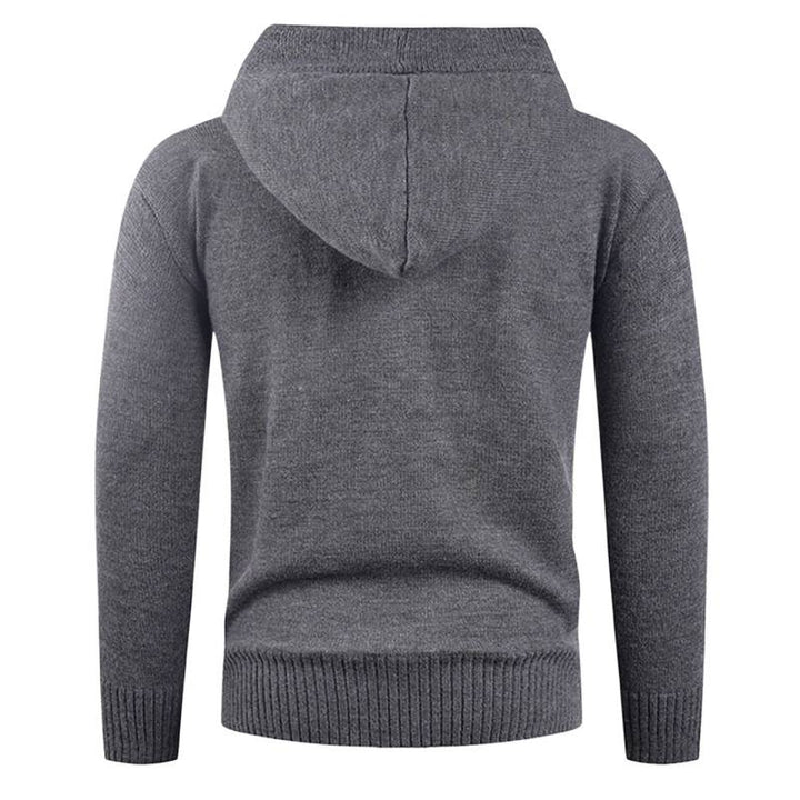 Herren modischer Kapuzenpullover mit Knopfdetail Echoarchiv