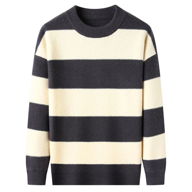 Herren Strickpullover mit schickem Streifenmuster und modernem Schnitt Echoarchiv