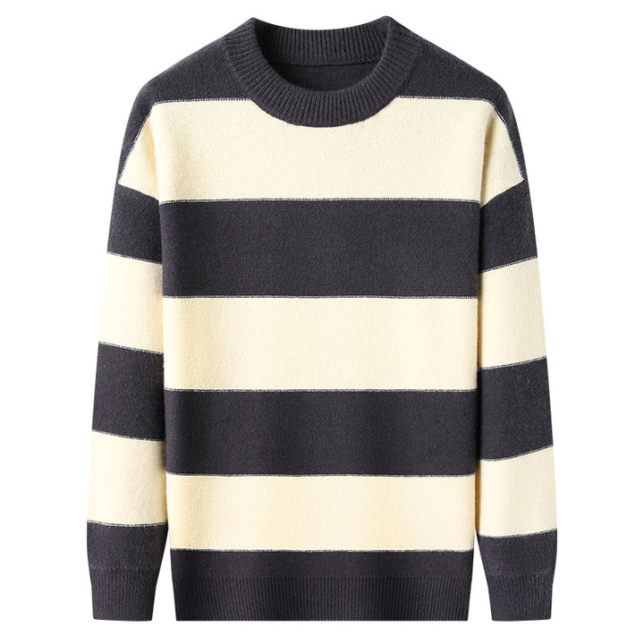 Herren Strickpullover mit schickem Streifenmuster und modernem Schnitt Echoarchiv