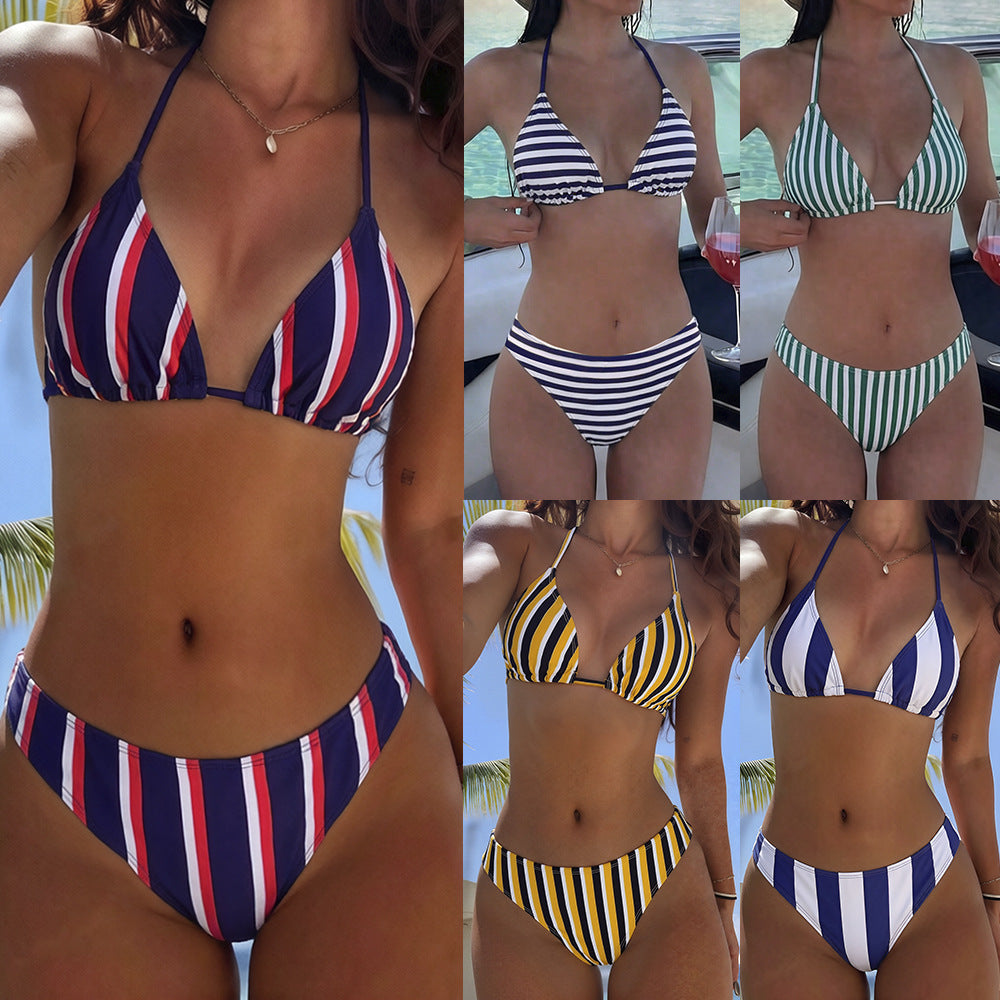 Damen Triangel Bikini mit seitlichen Streifen Echoarchiv