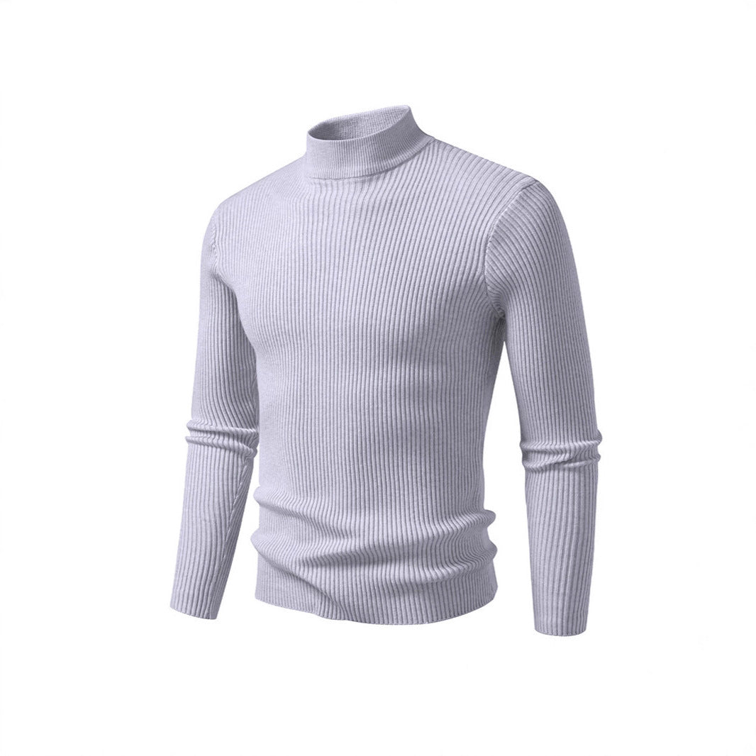 Herren Rollkragenpullover aus strukturiertem Strickmaterial Echoarchiv
