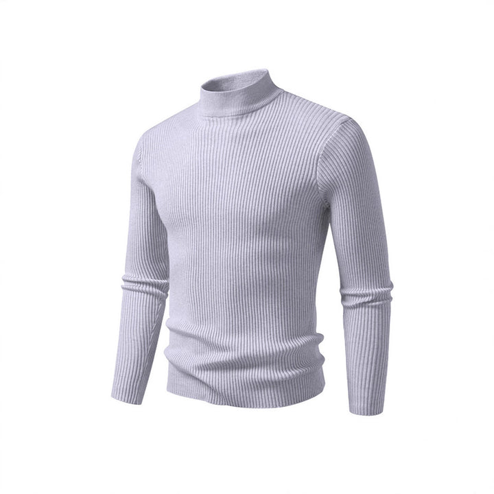 Herren Rollkragenpullover aus strukturiertem Strickmaterial Echoarchiv