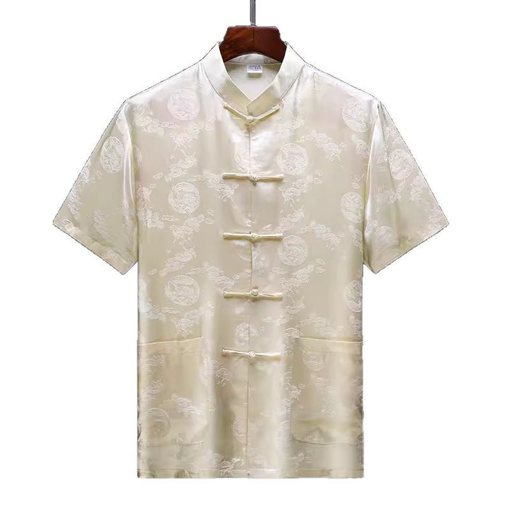 Herren traditionelle chinesische Seidenjacke Echoarchiv