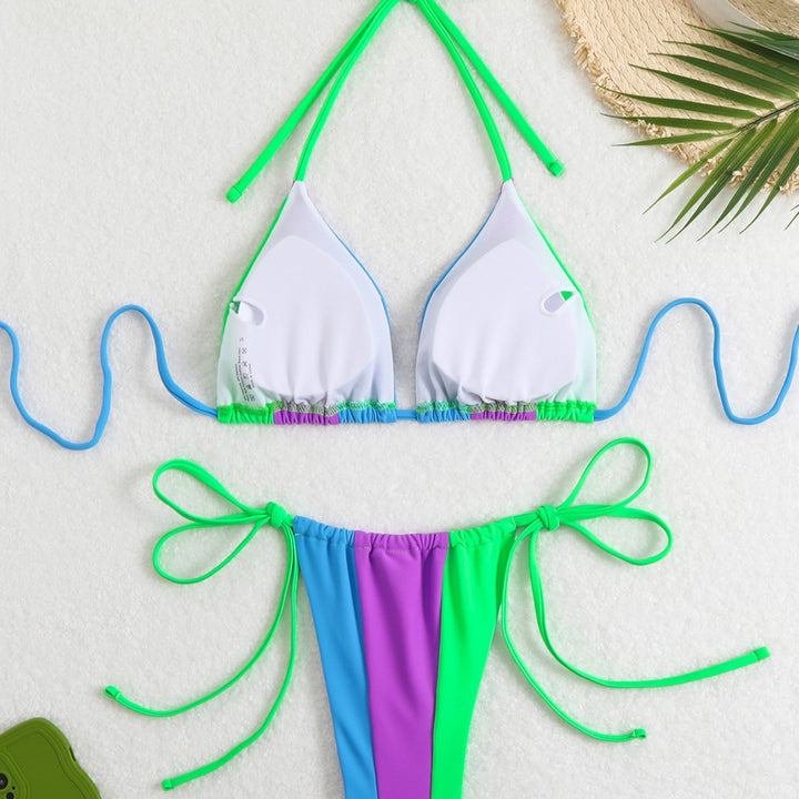 Damen Triangel-Bikini mit verspielten Farbblöcken Echo Archiv