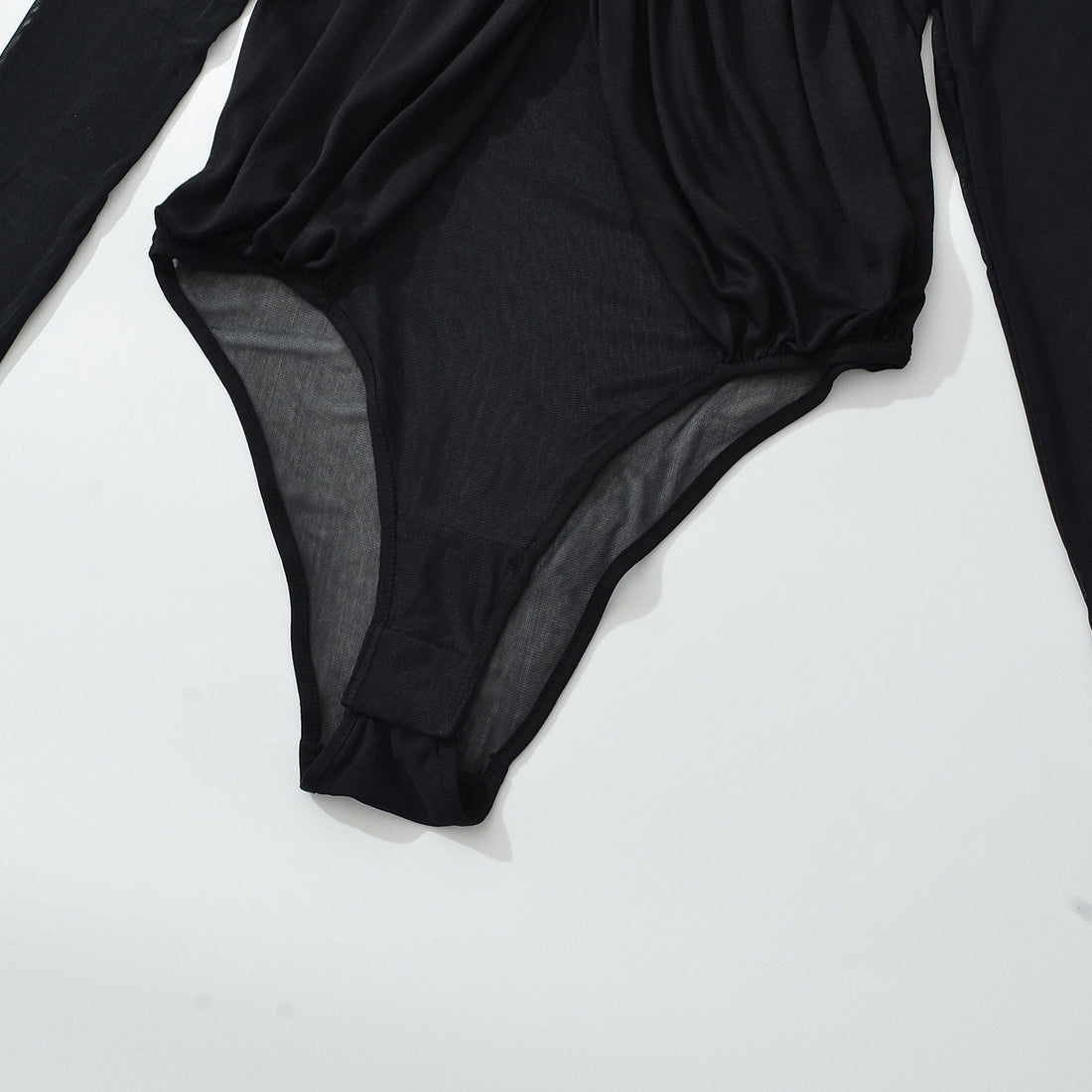 Damen Drapiertes Mesh-Body mit geraffter Vorderpartie Echoarchiv