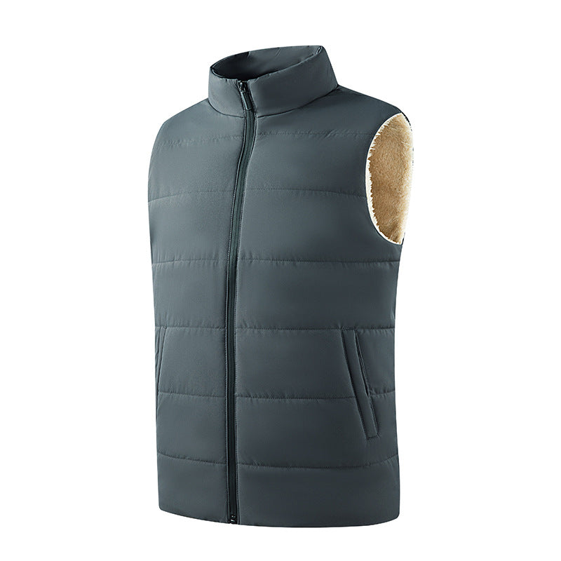Herren Gepolsterte wattierte Weste mit Fleece‑Futter und Stehkragen Echo Archiv