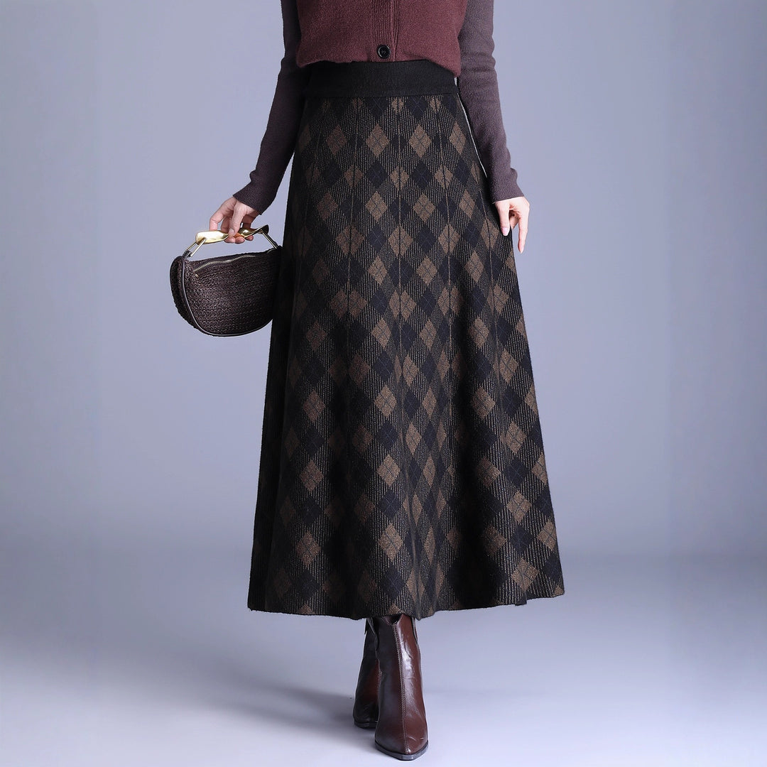 Damen Eleganter Maxirock mit geometrischem Muster Echo Archiv