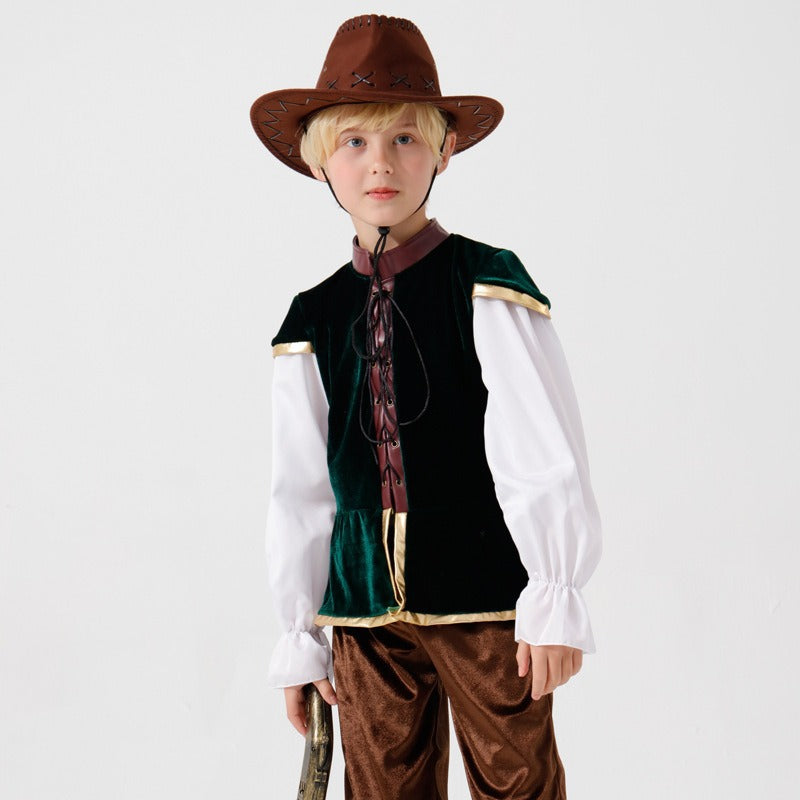 Jungen Wildwest Kostüm mit Hut und Pistole Echo Archiv