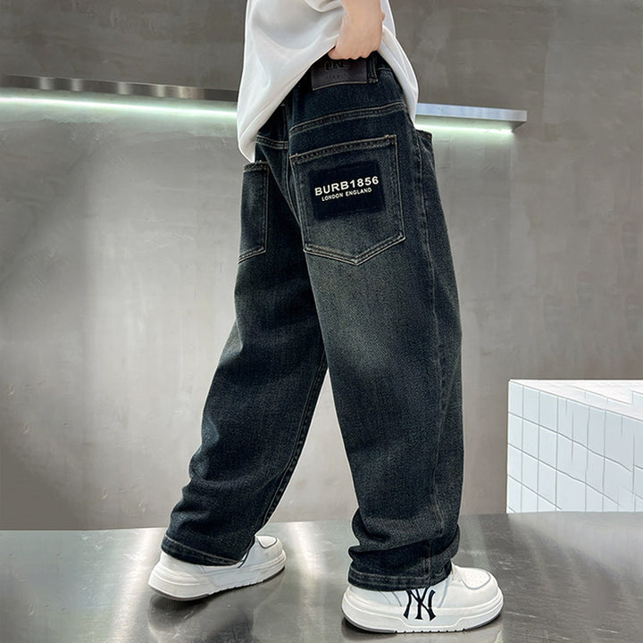 Unisex weite Denim-Jeans mit einzigartigen Applikationen Echo Archiv