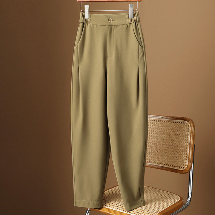 Damen Hoch taillierte, bequeme Stoffhose Echoarchiv