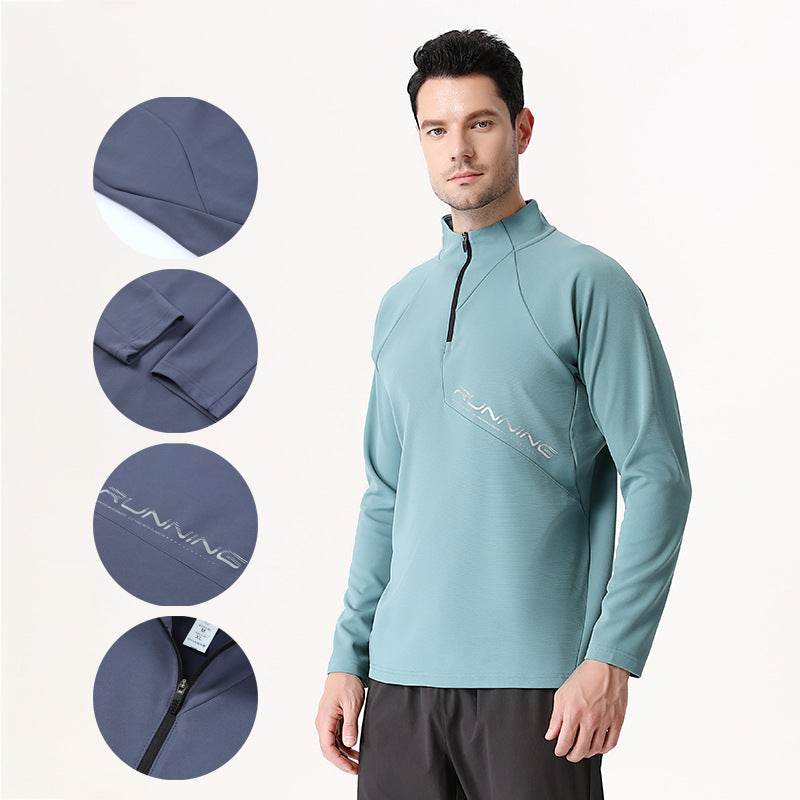 Herren Langarm-Funktionsshirt mit Stehkragen Echoarchiv