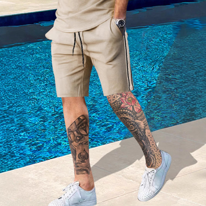 Herren Sportliche Shorts mit seitlichen Streifen Echoarchiv