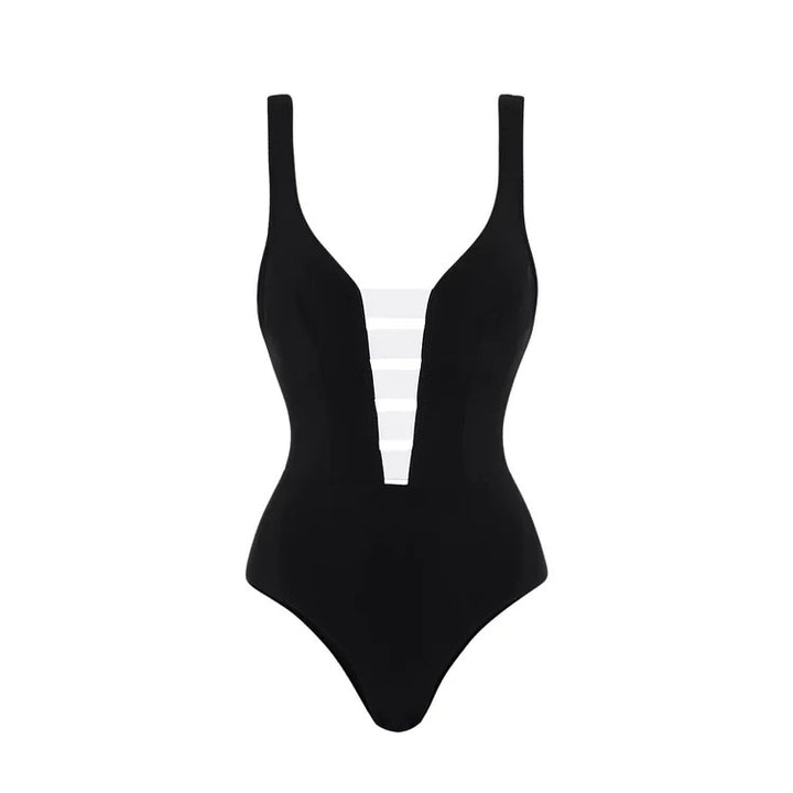 Damen Badeanzug mit modischem Off-Shoulder Design und eleganter Rüschen-Maxiröhre Echo Archiv