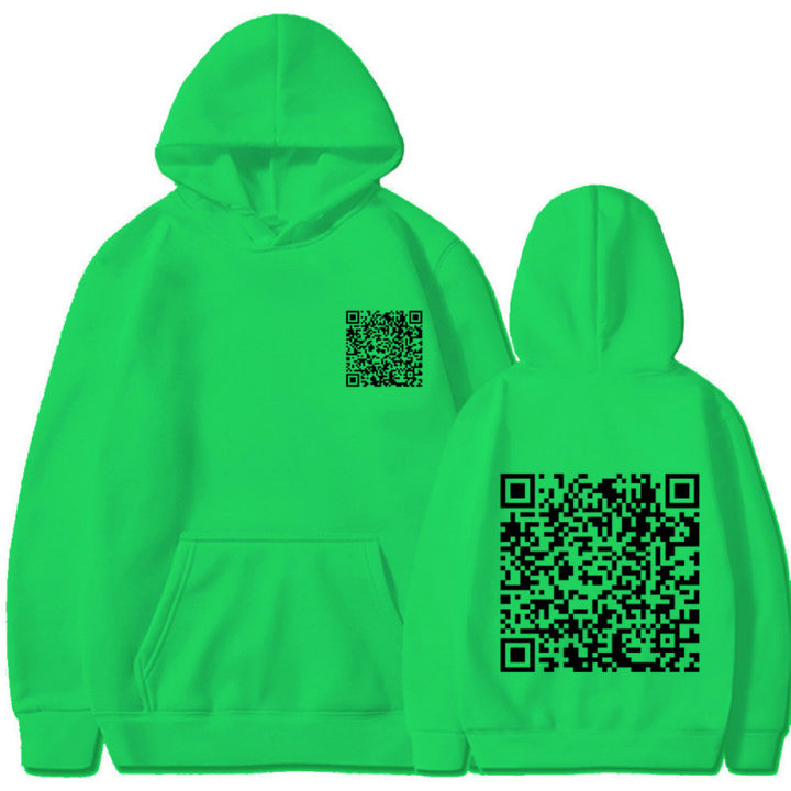 Damen Sportlicher Kapuzenpullover mit QR-Code Echoarchiv