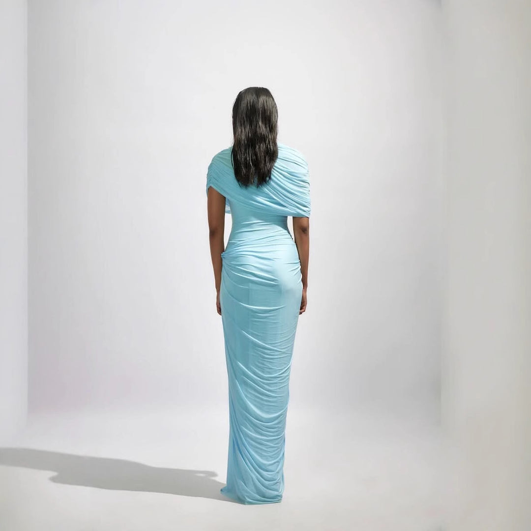 Damen Elegantes Wickelkleid mit drapierten Details Echo Archiv