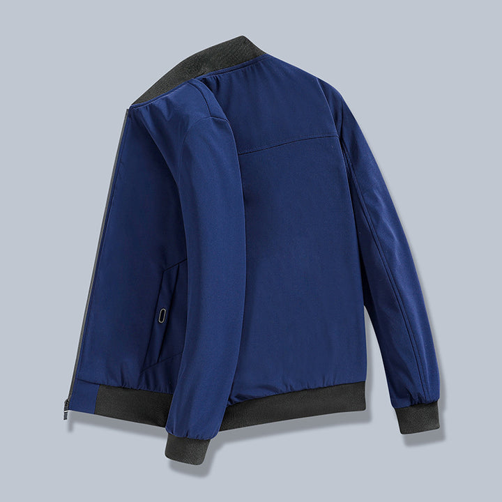Herren sportliche Übergangsjacke mit elastischen Bündchen und innovativen Taschen Hedi-Mode