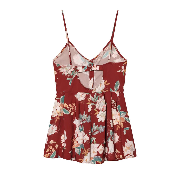 Damen Spaghettiträgerkleid mit floralem Druck und schmeichelndem Schnitt Echo Archiv