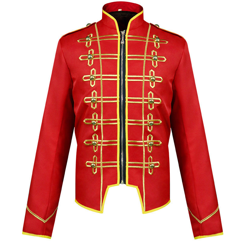 Herren nan militärische Paradejacke mit Zierkordeln und Stehkragen Echo Archiv