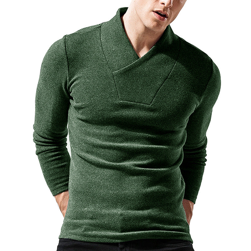 Herren Pullover mit modernem Kragen und feiner Struktur Echoarchiv